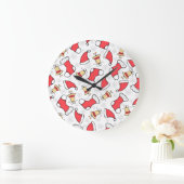 Naadloos Kerstmispatroon, feestelijk ontwerp. Grote Klok (Huis)