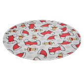 Naadloos Kerstmispatroon, feestelijk ontwerp. Snijplank (Hoek)