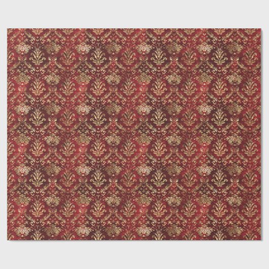 Naadloos kerstpatroon met gouden folie accenten cadeaupapier (Vlak)