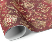 Naadloos kerstpatroon met gouden folie accenten cadeaupapier (Rol Hoek)