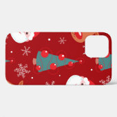 Naadloos kerstpatroon met rendiersanta tre Case-Mate iPhone case (Achterkant (horizontaal))
