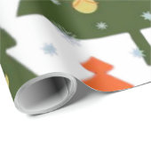 Naadloos kerstpatroon met versierde cadeautas cadeaupapier (Rol Hoek)