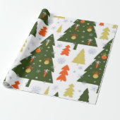 Naadloos kerstpatroon met versierde cadeautas cadeaupapier (Uitgerold)