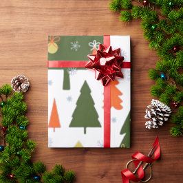 Naadloos kerstpatroon met versierde cadeautas cadeaupapier