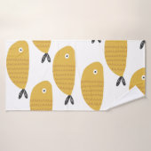 Naadloos kinderachtig patroon met grappige vissen. badhanddoek (Badhanddoek)