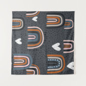 naadloos kinderpatroon met handgetekende regenboog wandkleed (Voorkant (horizontaal))