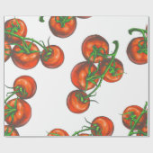 , naadloos kleurenpatroon met verse groenten cadeaupapier (Vlak)