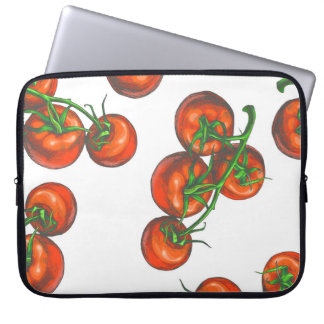 , naadloos kleurenpatroon met verse groenten laptop sleeve