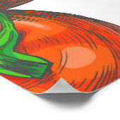 , naadloos kleurenpatroon met verse groenten poster (Hoek)