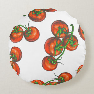 , naadloos kleurenpatroon met verse groenten rond kussen