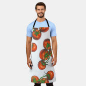 , naadloos kleurenpatroon met verse groenten schort (Gedragen)