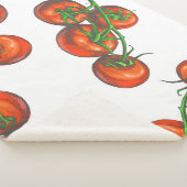 , naadloos kleurenpatroon met verse groenten sherpa deken (3/4)