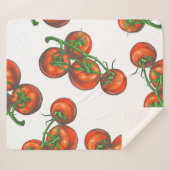 , naadloos kleurenpatroon met verse groenten sherpa deken (Voorkant (horizontaal))