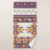 Naadloos kleurig aztec-patroon badhanddoek (Badhanddoek)
