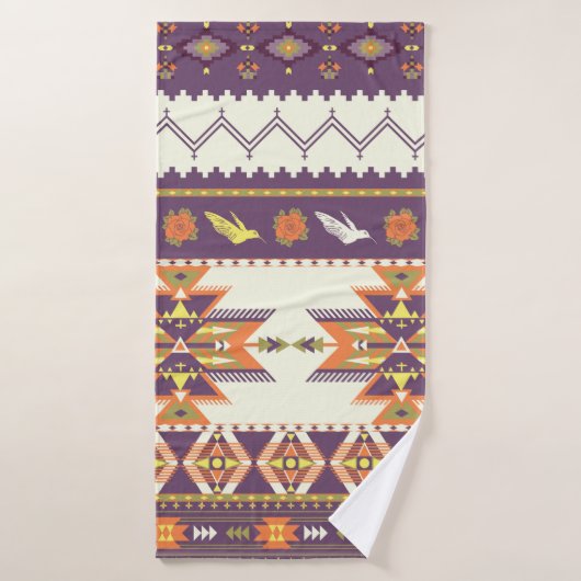 Naadloos kleurig aztec-patroon badhanddoek (Badhanddoek)