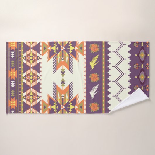 Naadloos kleurig aztec-patroon badhanddoek (Badhanddoek)