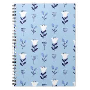 Naadloos kleurig bloempatroon met wilde bloemen notitieboek