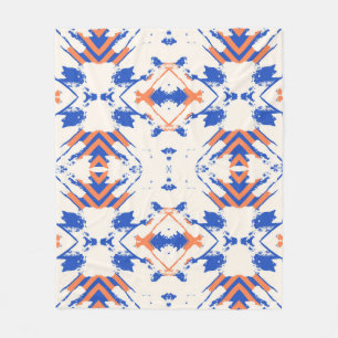 naadloos kleurig hipsterpatroon met geometrische fleece deken