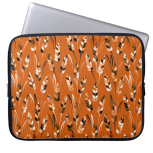  naadloos kleurig patroon met silhouetten laptop sleeve