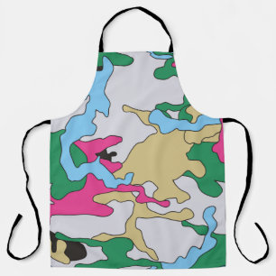 Naadloos kleurrijk camouflage achtergrondpatroon. schort
