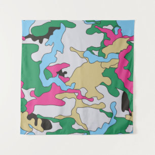 Naadloos kleurrijk camouflage achtergrondpatroon. wandkleed
