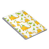 naadloos kleurrijk patroon van dinosaurussen notitieboek (Rechterzijde)