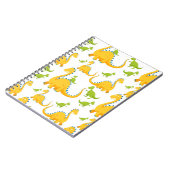 naadloos kleurrijk patroon van dinosaurussen notitieboek (Linkerzijde)