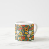 Naadloos kleurrijk wildbloemenpatroon espresso kop (Voorkant rechts)