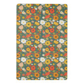 Naadloos kleurrijk wildbloemenpatroon mini klembord (Achterkant)