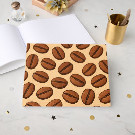 Naadloos Koffieboonpatroon | Warm Bruin Café  Gastenboek