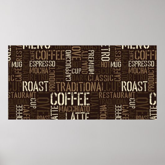 Naadloos koffieervaringspatroon poster (Voorkant)