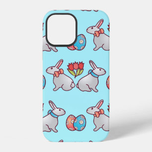 Naadloos konijnpatroon met paaseieren en een boeke iPhone 12 hoesje