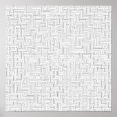 Naadloos kosmisch patroon: Labyrintische laserroos Poster (Voorkant)
