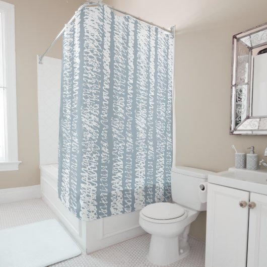 naadloos krabbelpatroon douchegordijn (In situ)