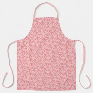 Naadloos lintpatroon in charm- en theeroosroze schort