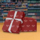 Naadloos Logo rood ompakken van patroonstaal voor  Cadeaupapier