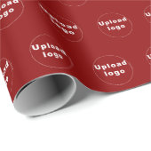 Naadloos Logo rood ompakken van patroonstaal voor  Cadeaupapier (Rol Hoek)