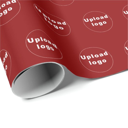 Naadloos Logo rood ompakken van patroonstaal voor  Cadeaupapier (Rol Hoek)