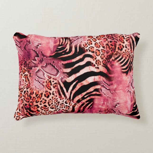 Naadloos luipspatroon, abstracte zebra. accent kussen (Voorkant)
