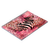 Naadloos luipspatroon, abstracte zebra. notitieboek (Linkerzijde)