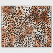 Naadloos luipspatroon, afrikaanse dierlijke afdruk cadeaupapier (Vlak)