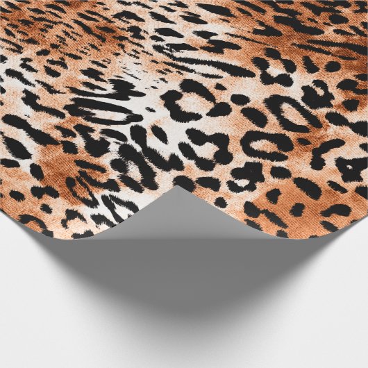 Naadloos luipspatroon, afrikaanse dierlijke afdruk cadeaupapier (Hoek)