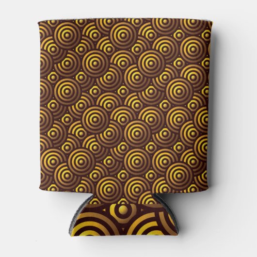 Naadloos luxueus gouden patroonontwerp blikjeskoeler (Voorkant)