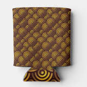 Naadloos luxueus gouden patroonontwerp blikjeskoeler (Achterkant)