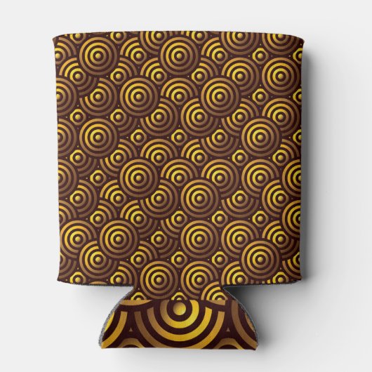 Naadloos luxueus gouden patroonontwerp blikjeskoeler (Achterkant)