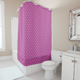 Naadloos magenta achtergrond polka stippenpatroon douchegordijn