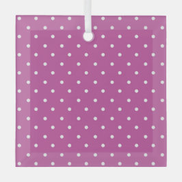 Naadloos magenta achtergrond polka stippenpatroon glas ornament