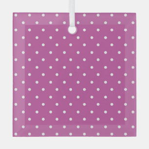 Naadloos magenta achtergrond polka stippenpatroon glas ornament