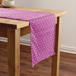 Naadloos magenta achtergrond polka stippenpatroon korte tafelloper