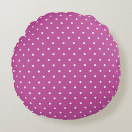 Naadloos magenta achtergrond polka stippenpatroon rond kussen